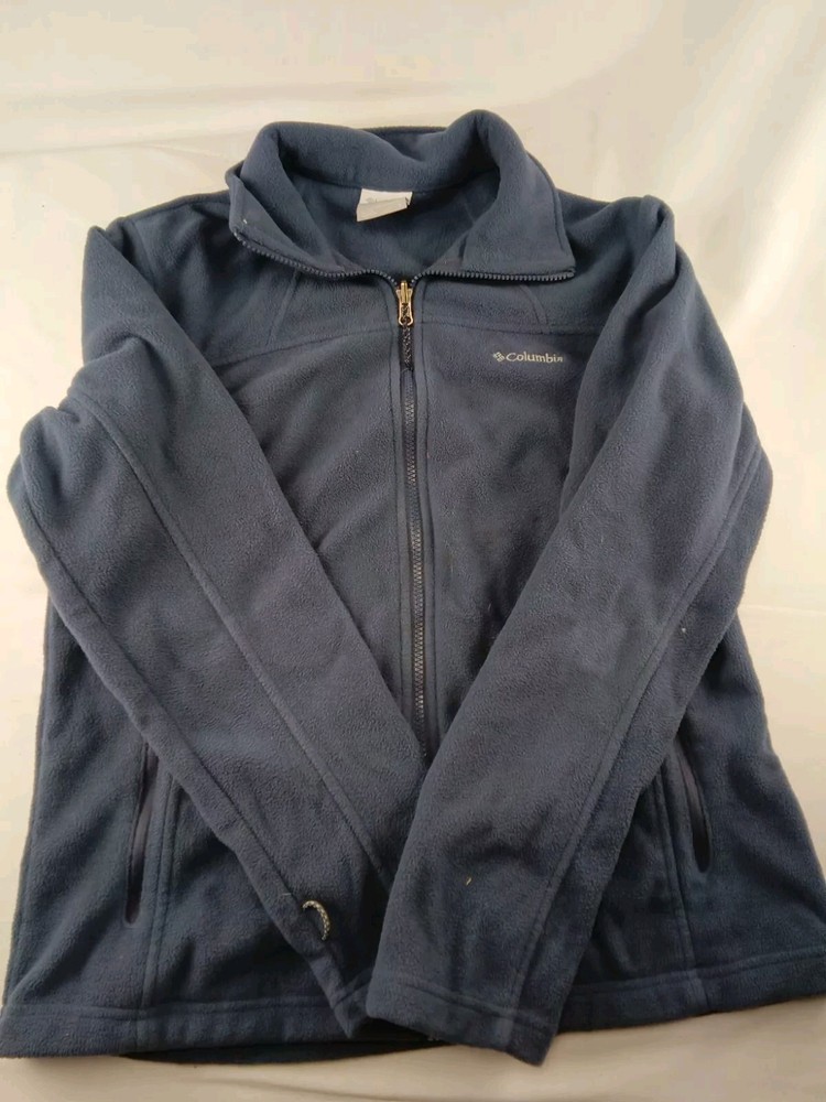 Columbia Full Zip Fleece Jacket Women's Small L Blue Full Zip