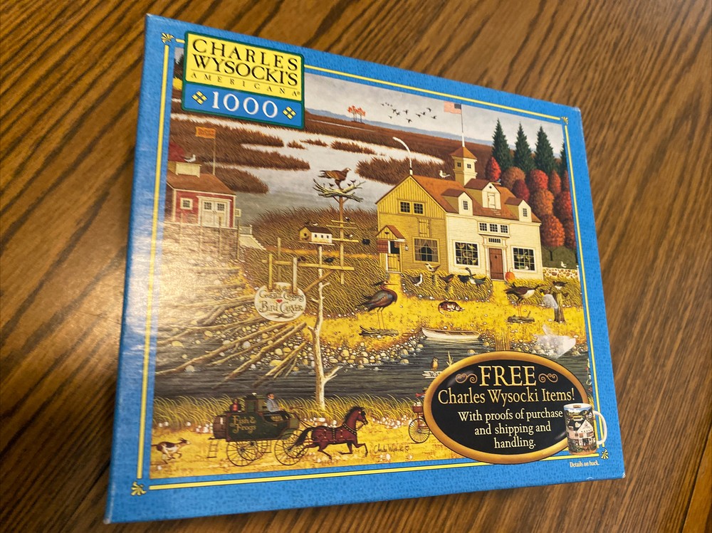 Carver Coggins - Charles Wysocki 1000 Piece Puzzle 2004 MB Vintage- Sealed
