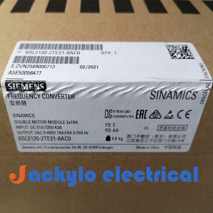 6SL3120-2TE21-8ACO SIEMENS Dual Axis Motor Module Brand New in Box!Spot Goods Zy