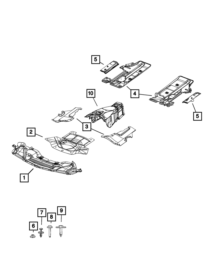 Genuine Mopar Front Belly Pan 68214815AA