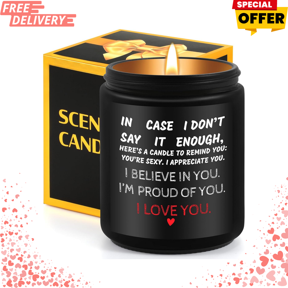 Valentines Day Gift Candles, Wife Romantic Valentine Present For Her I Love You-image