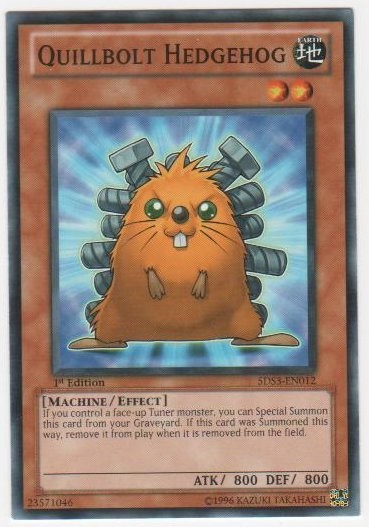 Quillbolt Hedgehog 5DS3-EN012 Common 1st Edition Lightly Played Yugioh Card