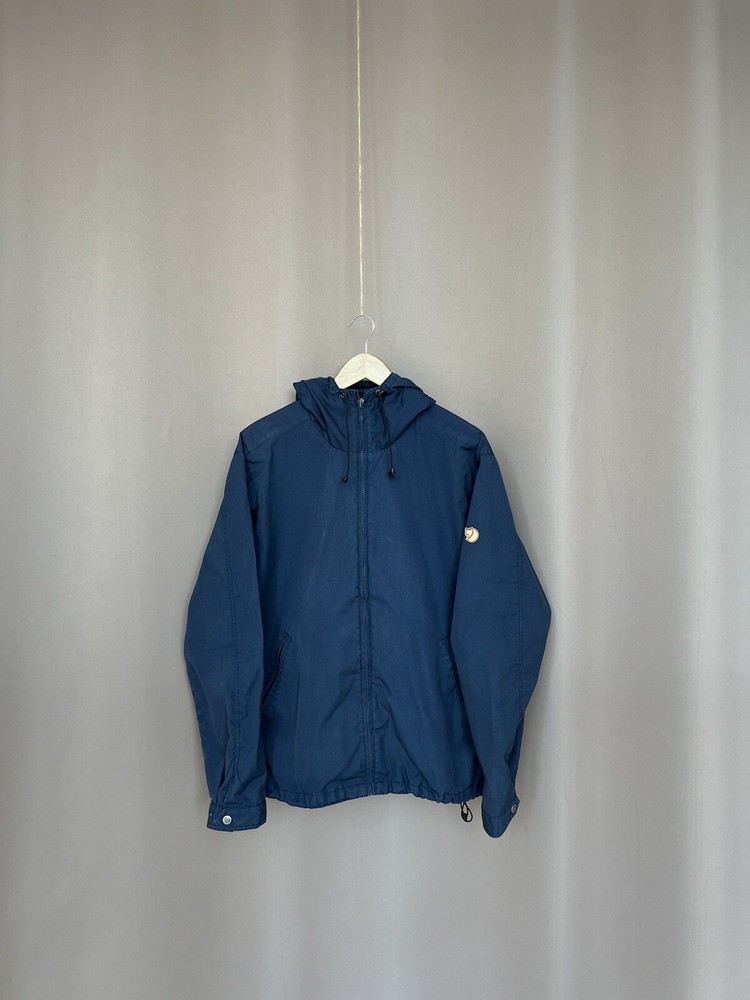 Fjallraven G-1000 Jacket Mens Size L Full Zip Vintage Windbreaker Navy Blue