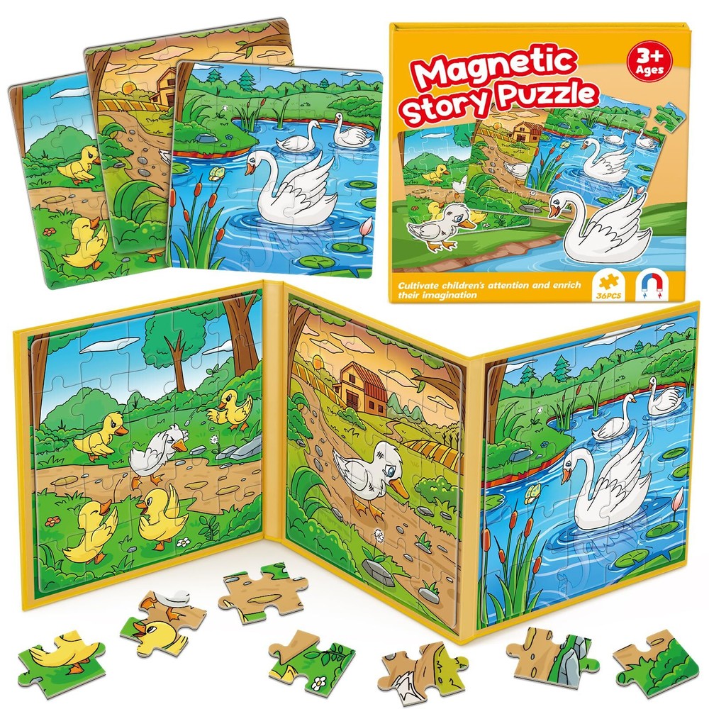 Quilinz Jigsaw PuzzlesMagnetic Animal Puzzles for Toddlers Age 4-6Sequence Ca...