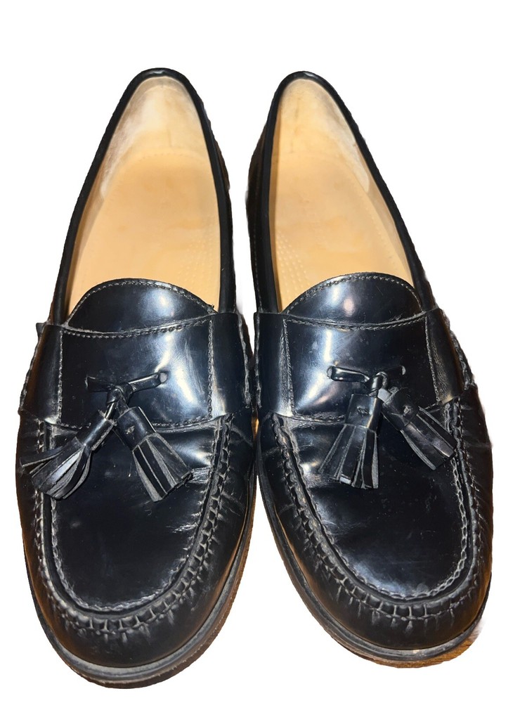 Cole Haan Men’s Size 10D Pinch Tassel Loafers 03506 Black Leather Slip On Shoes