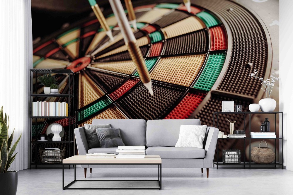 3D Dartboard Close-up Wall Murals Wallpaper Murals Wall Sticker