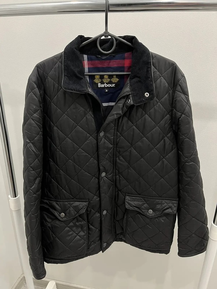Barbour Evanton Quilted Jacket With Leather Insert