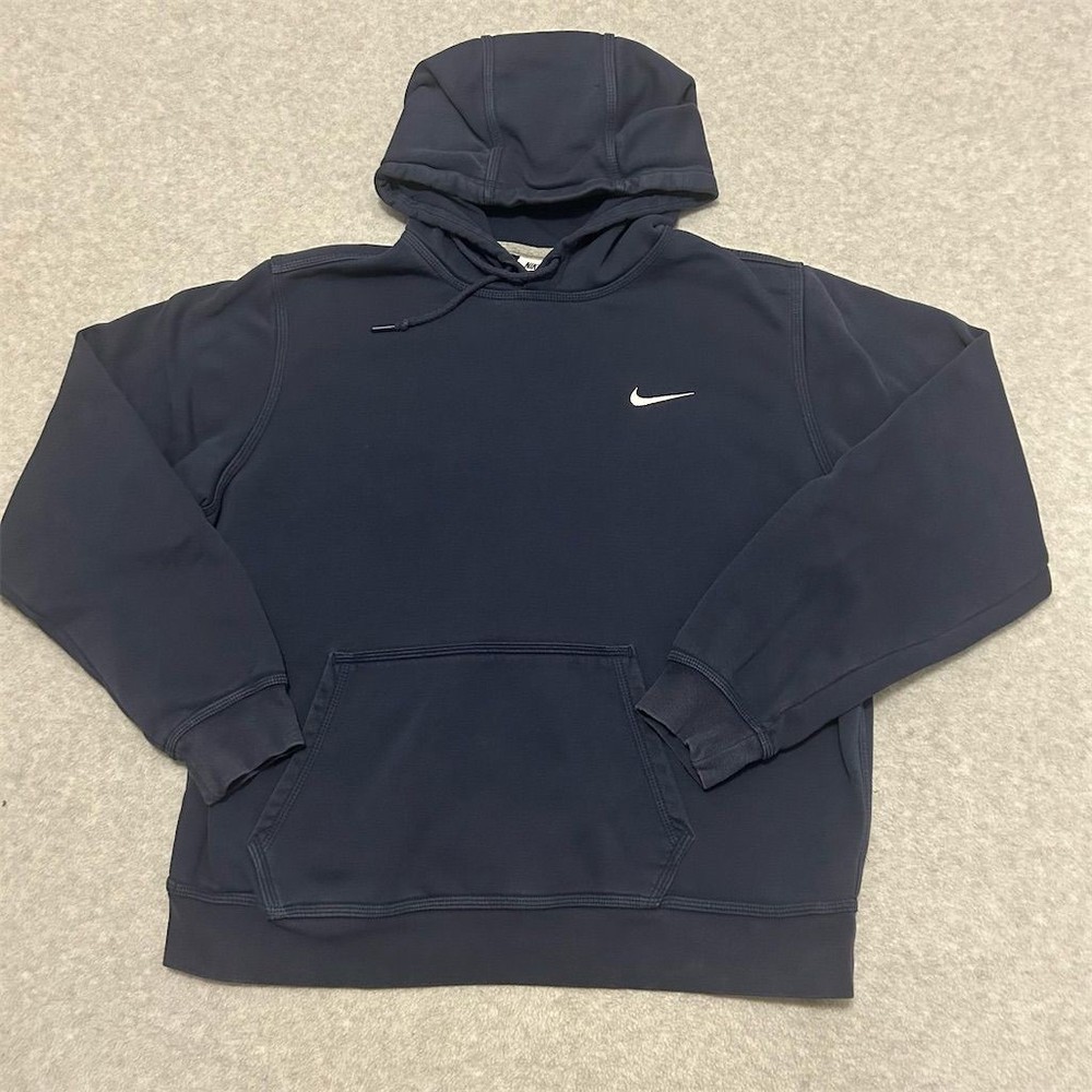 Nike Club Hoodie Navy Blue Large Pullover Basketball Sport