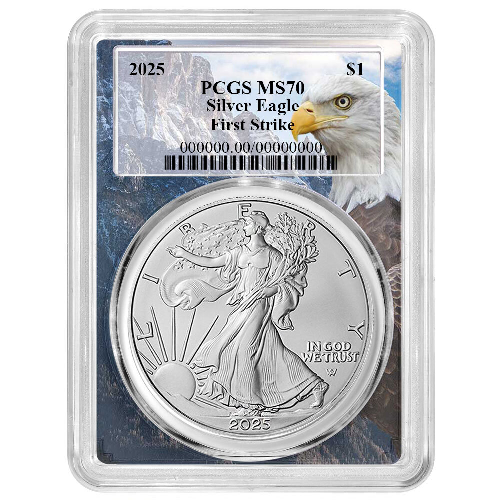 2025 $1 American Silver Eagle PCGS MS70 FS Eagle Frame