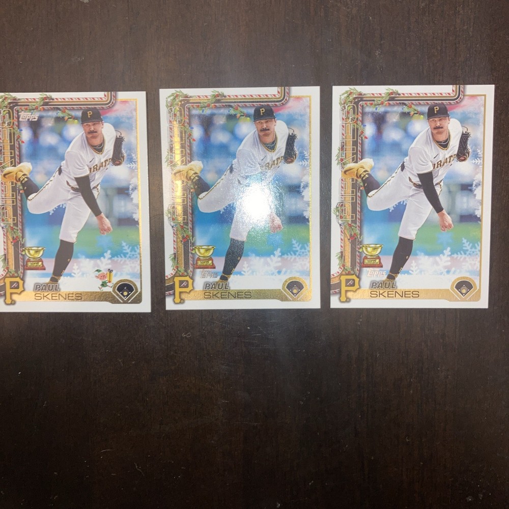 2025 Topps Holiday: Paul Skenes - #HE-15 Hidden Elf SP Pirates & Mint Red Cookie