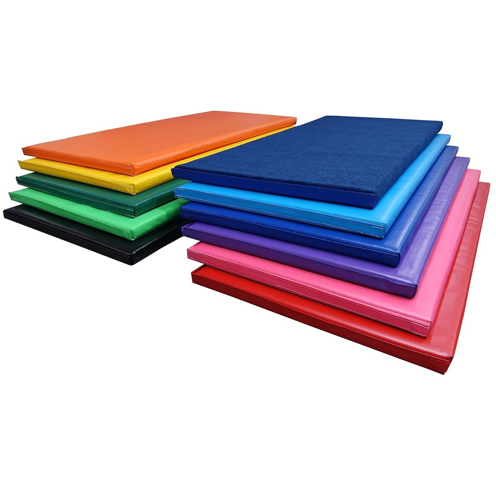 2-Pack Build-A-Mat 2x4FT Interlocking Floor Tiles for Gymnastics Cheer Dance Fitness 1-3 Inch Thick