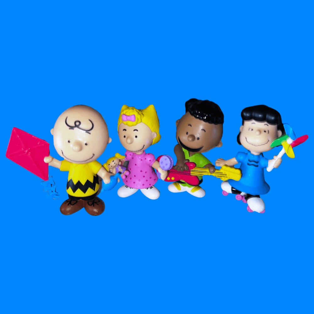 Set of 4 Just Play Peanuts Collector Figures Charlie, Franklin, Lucy & Sally B1