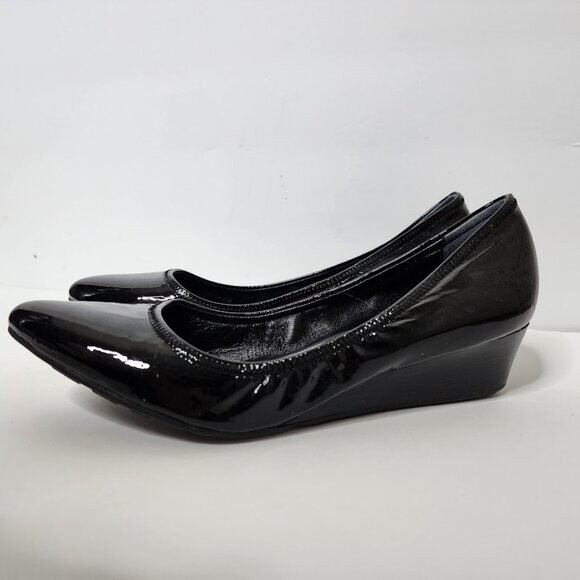 Cole Haan Tali Luxes Black Wedges W01606 Women's Size 8.5B