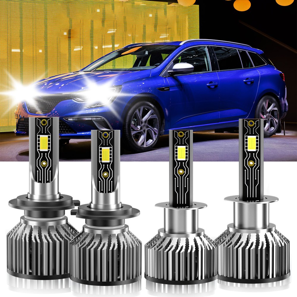 For Renault Megane 2005-2008 H1+H7 LED Headlight Combo High Low Beam Bulbs Kit