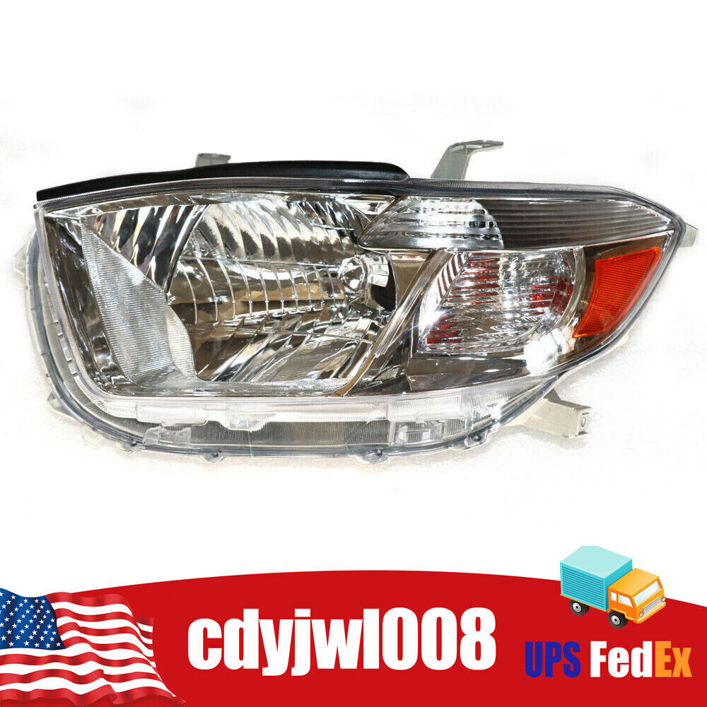 2008-2010 Toyota Highlander Left Driver Side Halogen Headlight Headlamp