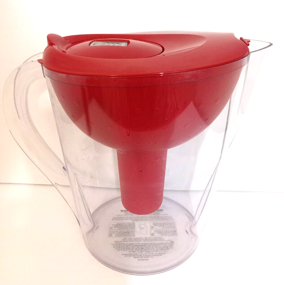 Brita Space Saver Water Filtration Pitcher Red OB41/OB03 10 Cups 10