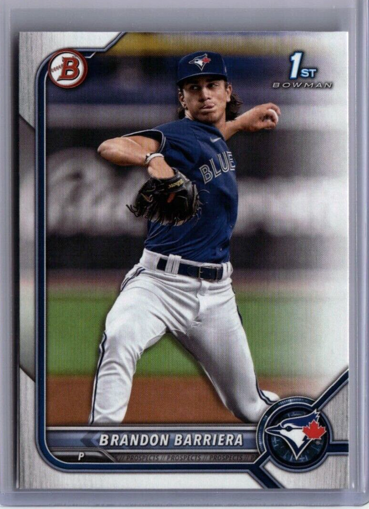 BRANDON BARRIERA ROOKIE 1ST BOWMAN BASEBALL RC #BD-21 2022 MLB TORONTO BLUE JAYS