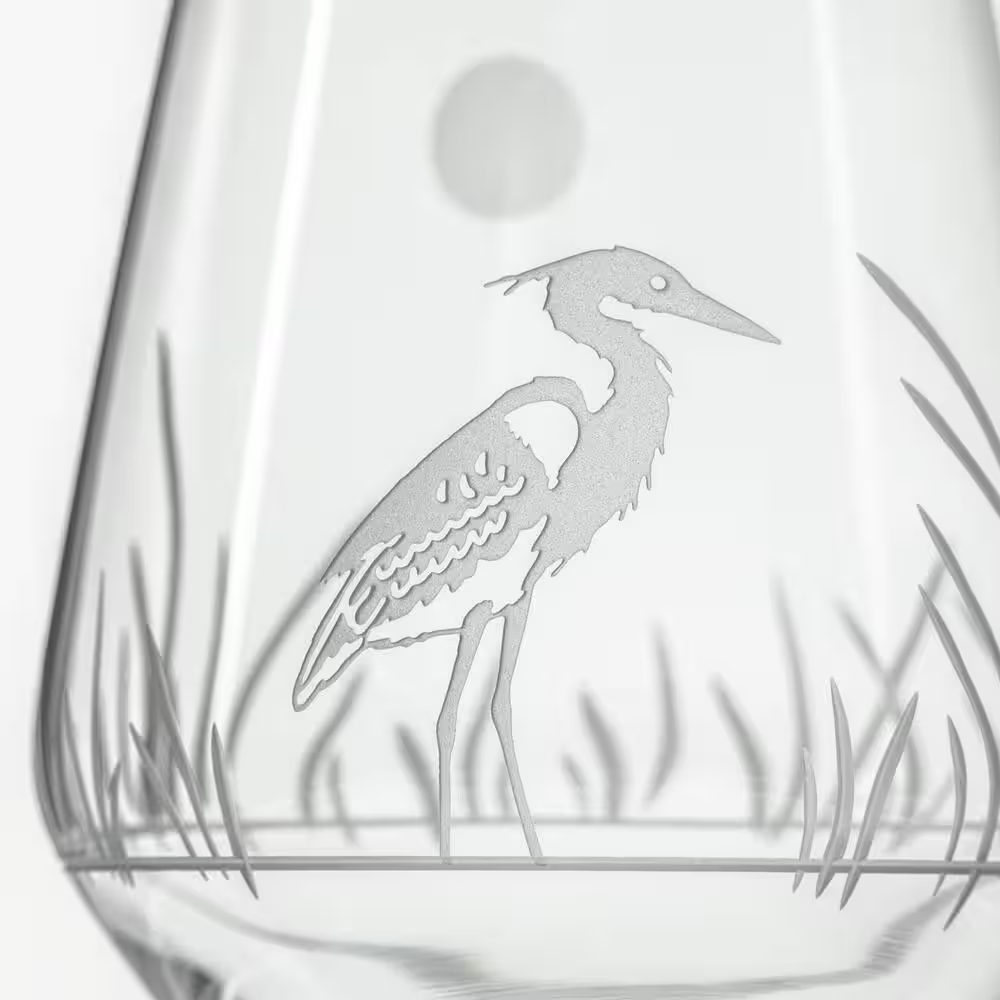 Heron 18 Oz. Stemless Wine Tumbler Glasses - Set of 4