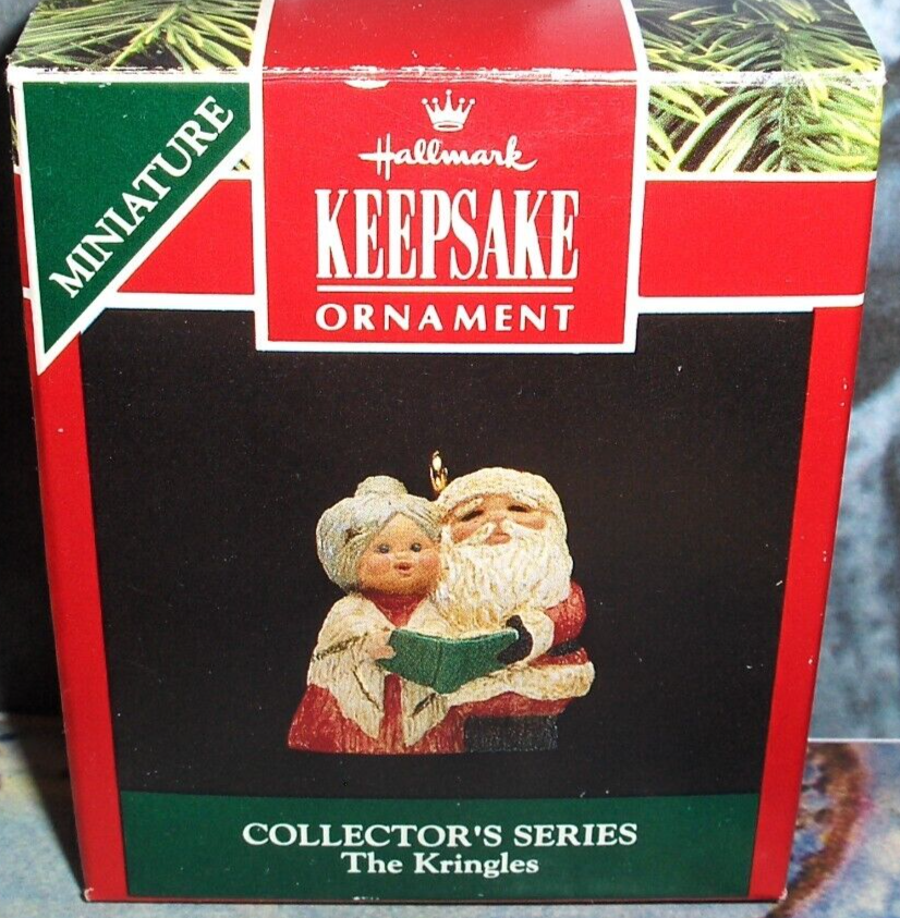 1992 Kringles Miniature Santa & Mrs Claus 4th Series Hallmark Ornament