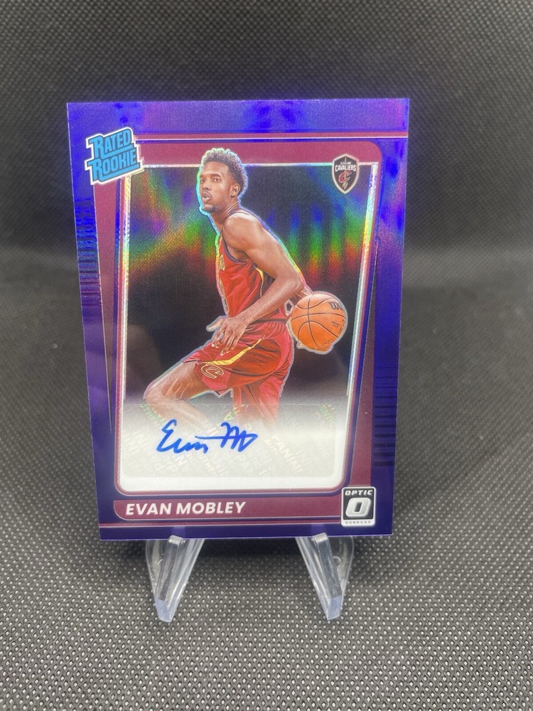 2022 Panini Donruss Optic Rated Rookie Purple Auto EVAN MOBLEY
