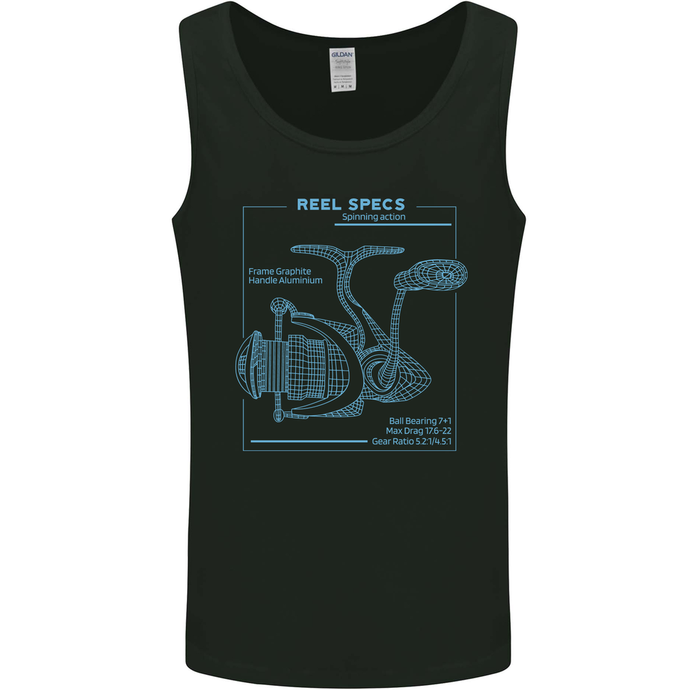 Reel Specs Fishing Fisherman Mens Vest Tank Top