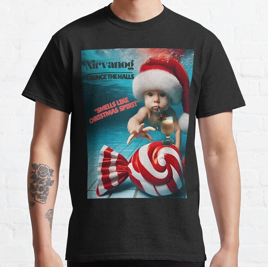 Art Rock Band Legend Classic Christmas Grunge Santa T-shirt Sweatshirt T-Shirt
