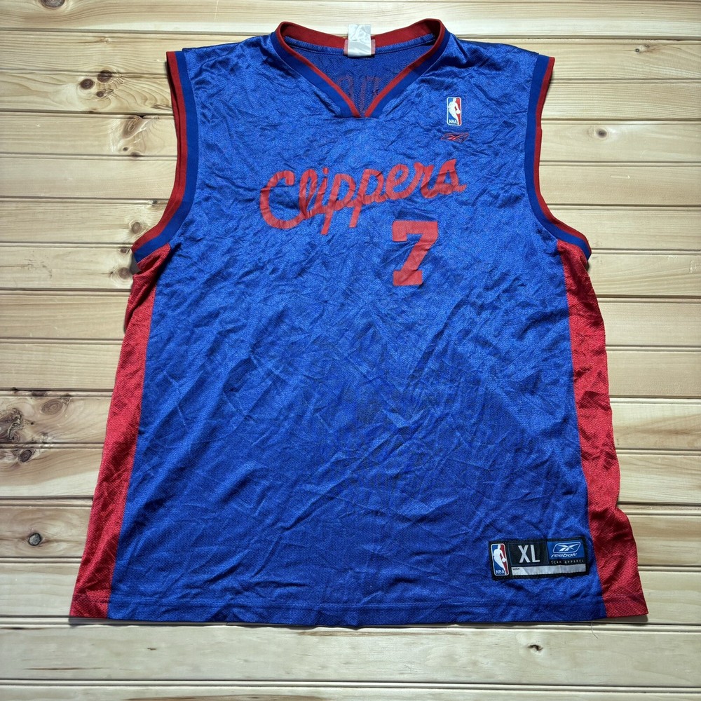 Vintage Reebok Authentic LA Clippers Lamar Odom NBA Basketball Jersey #7 Size XL