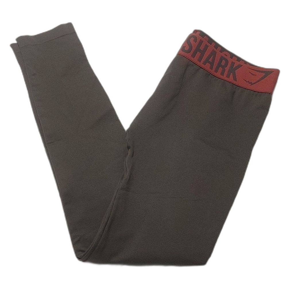 Gymshark grey 7/8 leggings with pink band size S like new