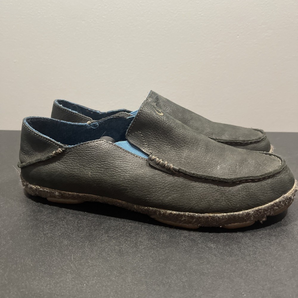 Olukai Moloa Kohana Fall Men’s 12 Leather Loafer Sneaker Comfort Slip On Shoes