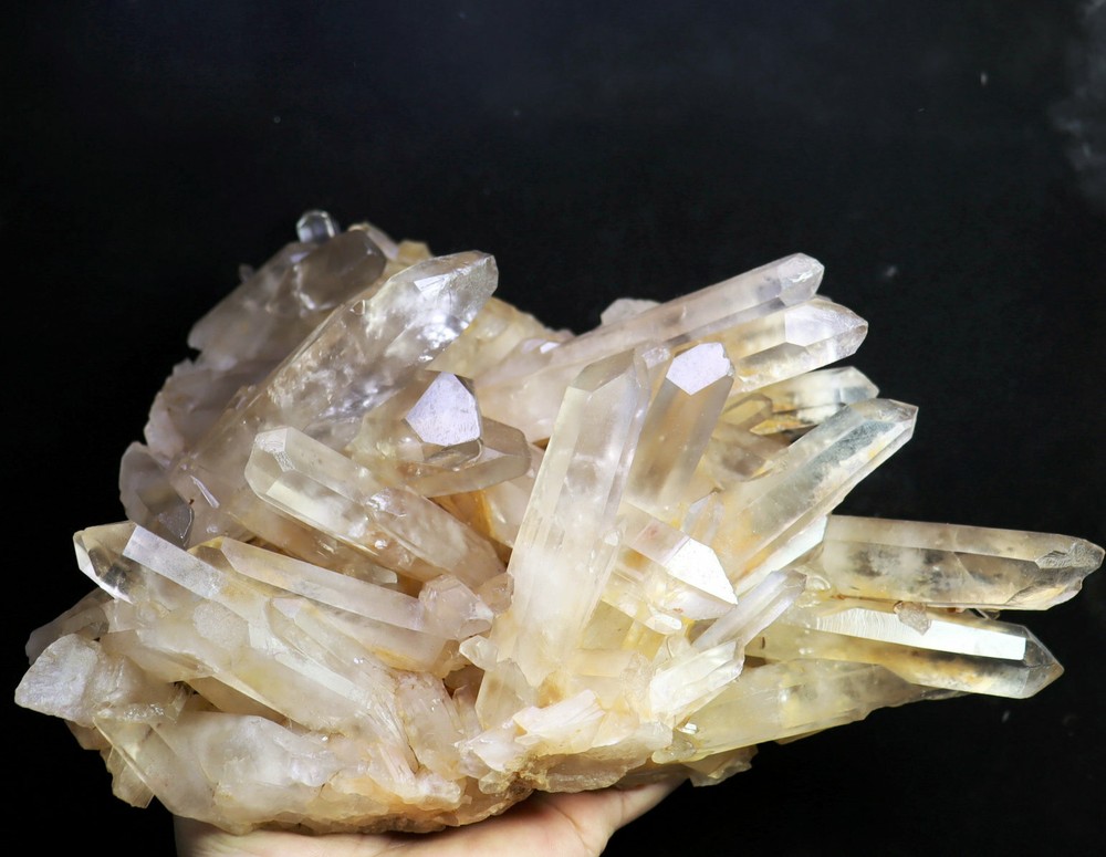 7.17lb Natural Clear Smoky Citrine Quartz Crystal Cluster Point Mineral Specimen