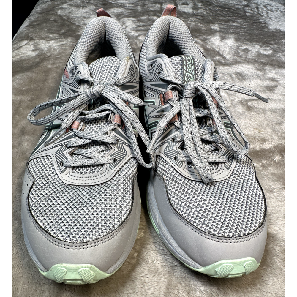 Asics Gel Venture 8 Gray Mint Green Running Shoes Athletic Sneakers Womens 7.5