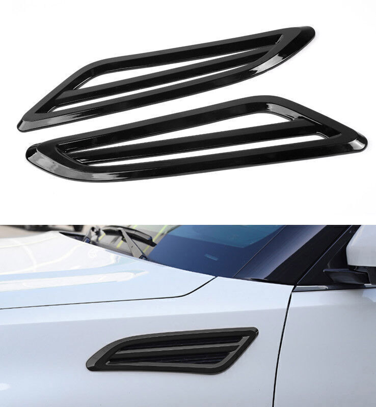 For Nissan Armada Patrol Y62 17-22 Black Side Fender Air Vent Outlet Trim 2PCS