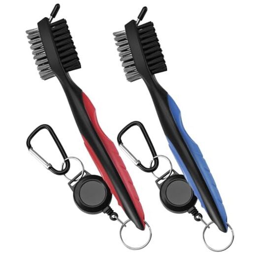 2-Pack Retractable Golf Club Cleaner with Zip Brush for Pros