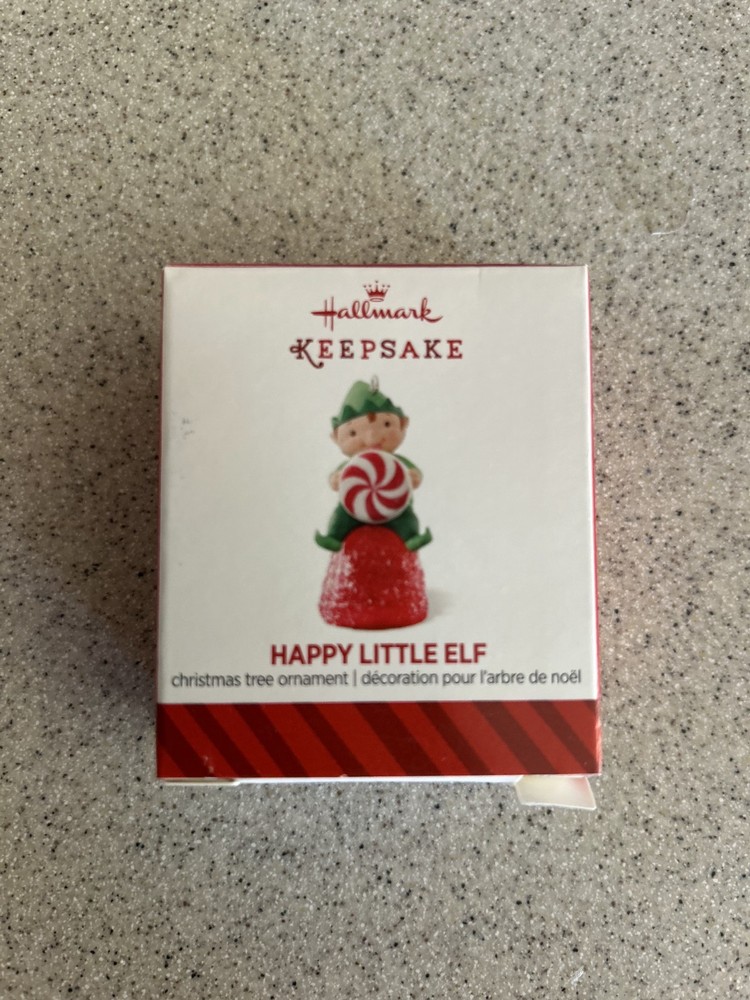Hallmark Ornament. Happy Little Elf. Miniature 2014 New!