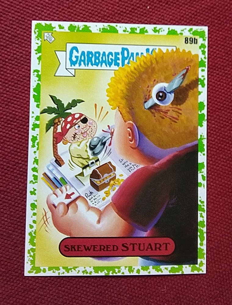 2022 Topps Garbage Pail Kids Skewered Stuart Booger Green #89b GPK