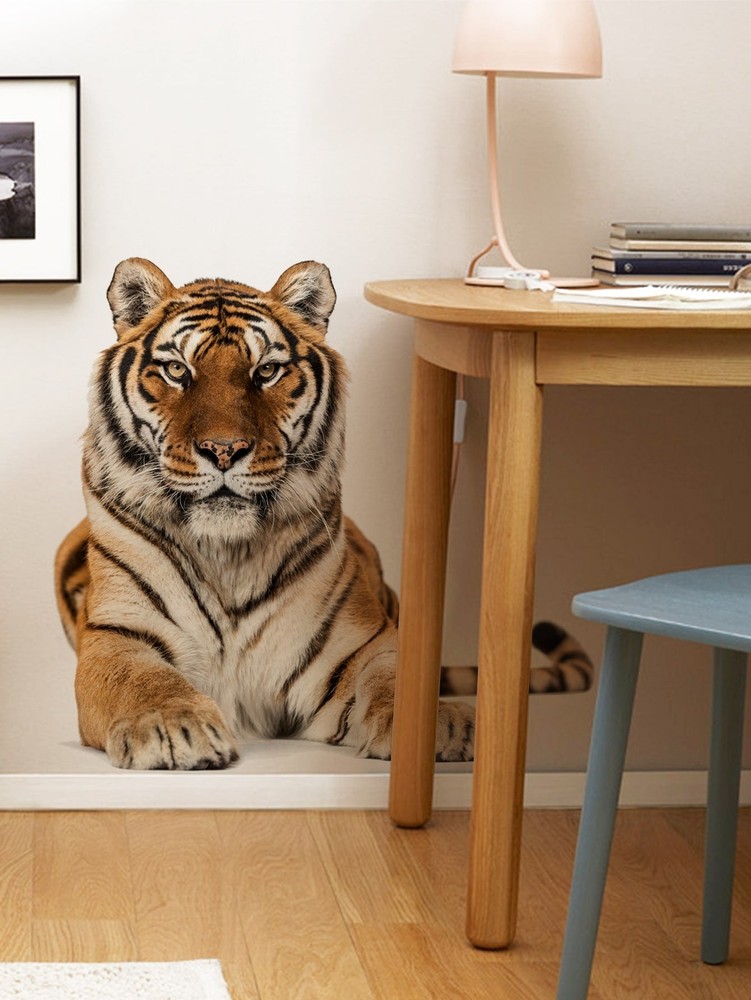 Tiger Pattern Wall Sticker Removable DIY Wall Art Decor Decals Murals for Home