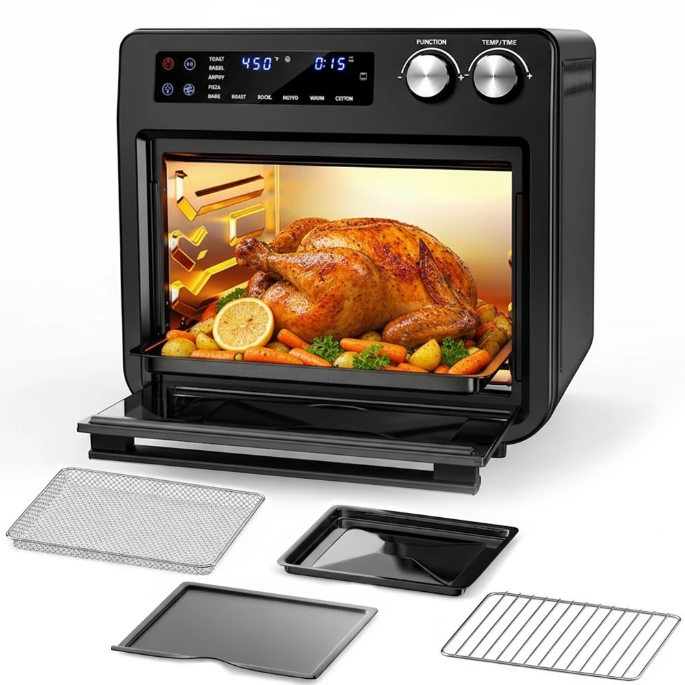 26-Quart Air Fryer Oven 1800W Digital Touchscreen 10-in-1 Multi-Function Black