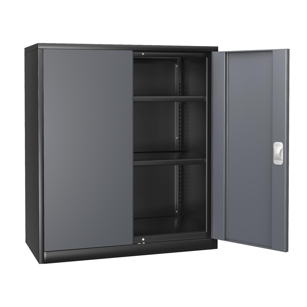 Athena Collection 36-Inch Metal Storage Cabinet with Doors and Shelves for Garage Organization