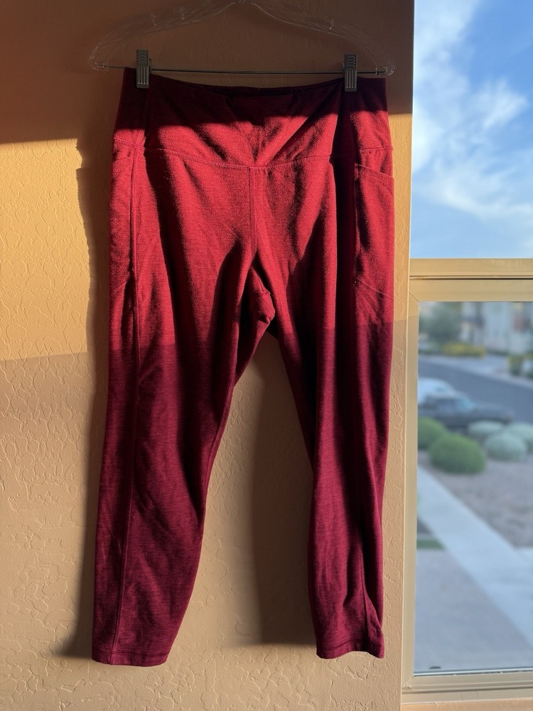 Victoria Secret Red Criss Cross Yoga Leggings for Athletic Wear