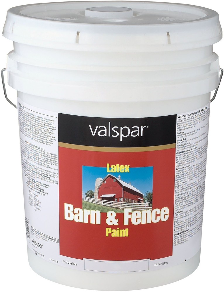 3125-10 Barn and Fence Latex Paint, 5-Gallon, Red