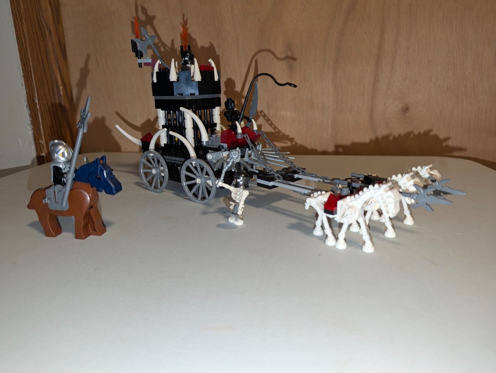 Lego Castle Fantasy Era Skeletons Prison Carriage 100% Complete with Manual  