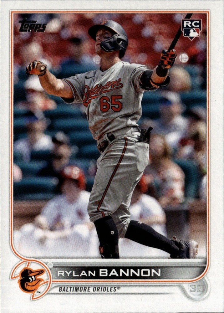 2022 Topps Update Rylan Bannon RC #US70 Baltimore Orioles Rookie Card
