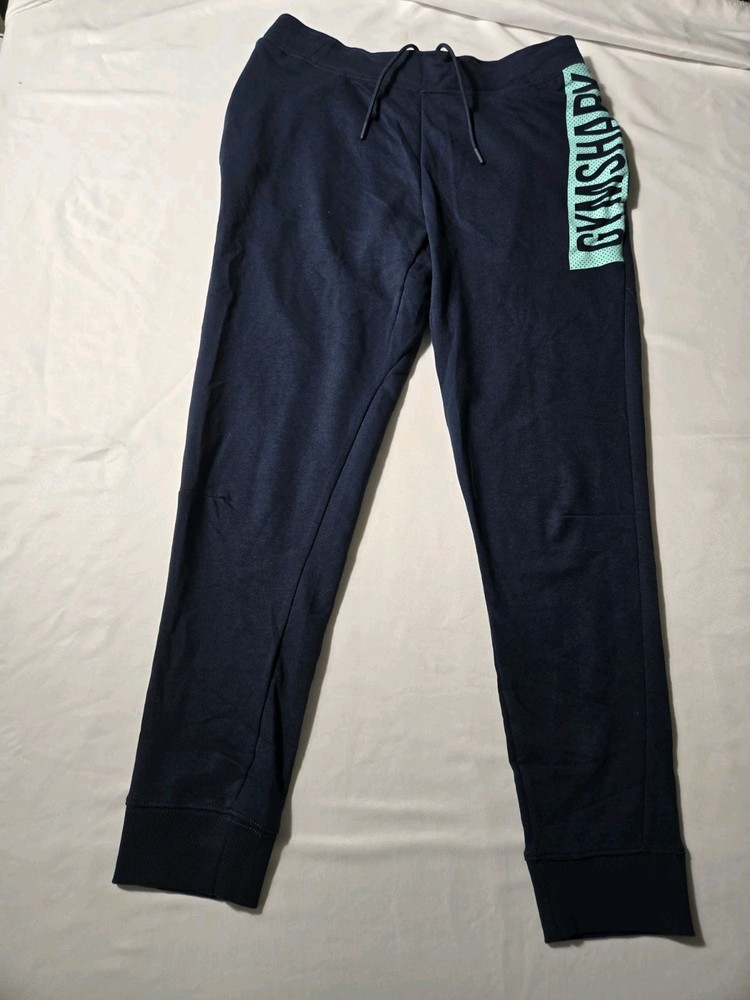 Gymshark Womens Medium Sweatpants with Drawstring & Leg Logo - Soft Comfort Fit