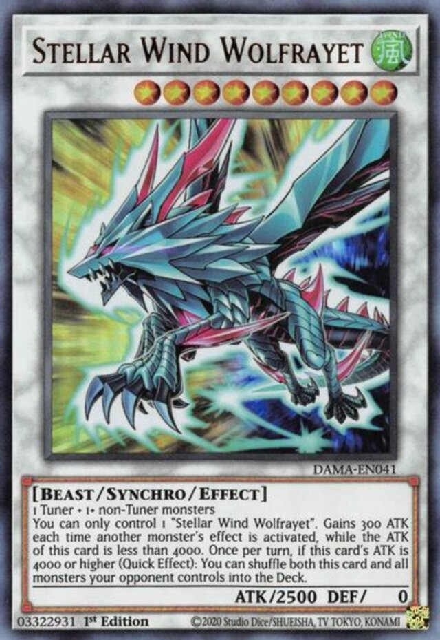 Stellar Wind Wolfrayet DAMA-EN041 Ultra Rare 1st Edition NM Dawn of Majesty