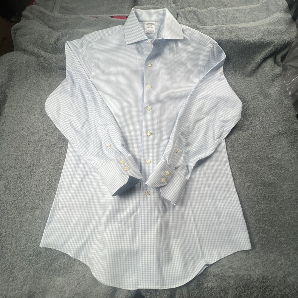 Brooks Brothers Shirt Mens 15 33 Regent Dress Non Iron Supima Wrinkle Free
