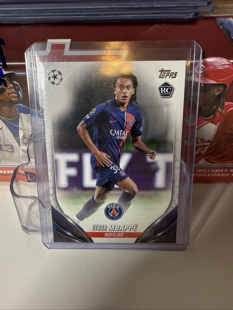 2023-24 Topps UEFA Club Competitions Ethan Mbappe RC PSG