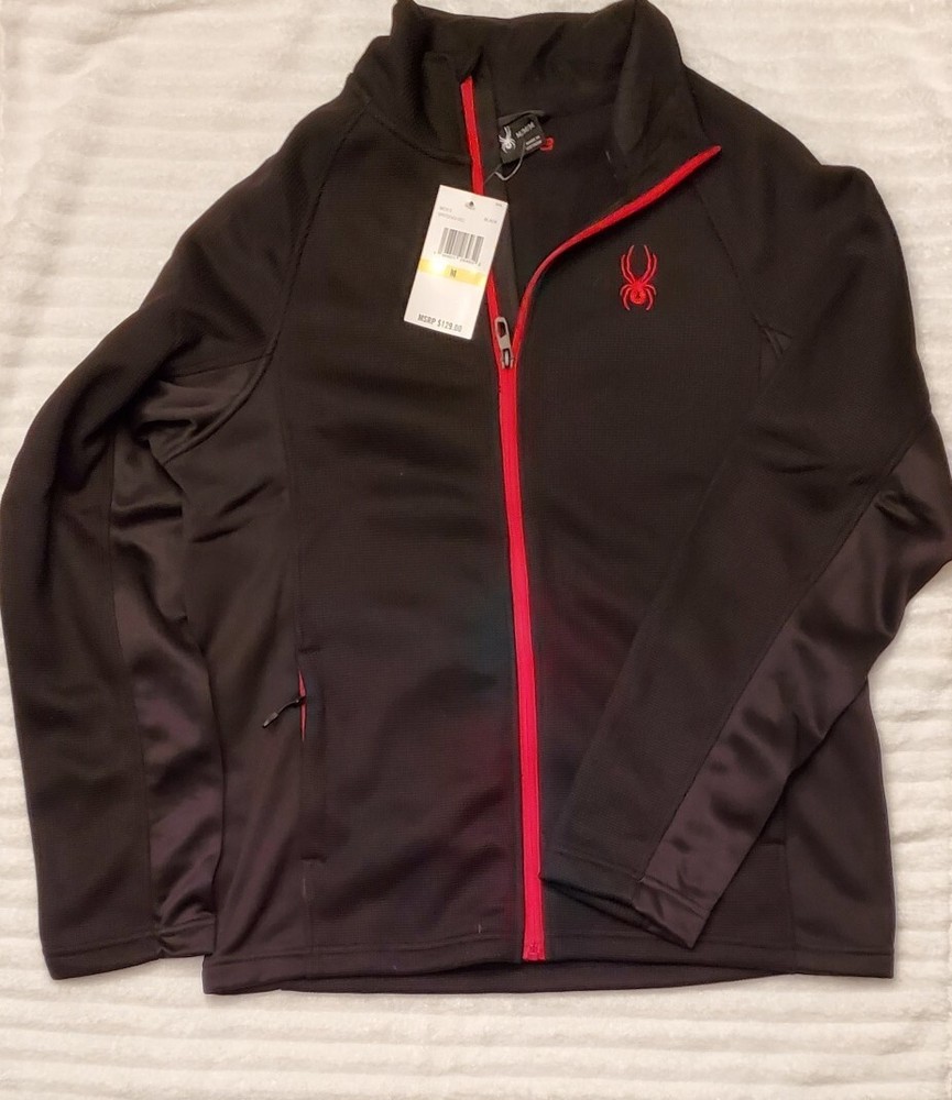 Spyder Men's Black Full Zip Jacket - Medium - Price Drop - Only 3 Left-image