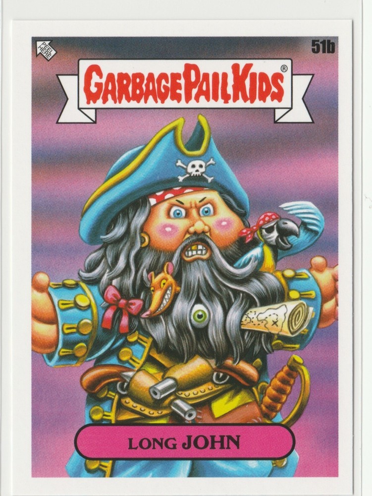 Long John #51b Garbage Pail Kids GPK 2022 Book Worms Trading Card