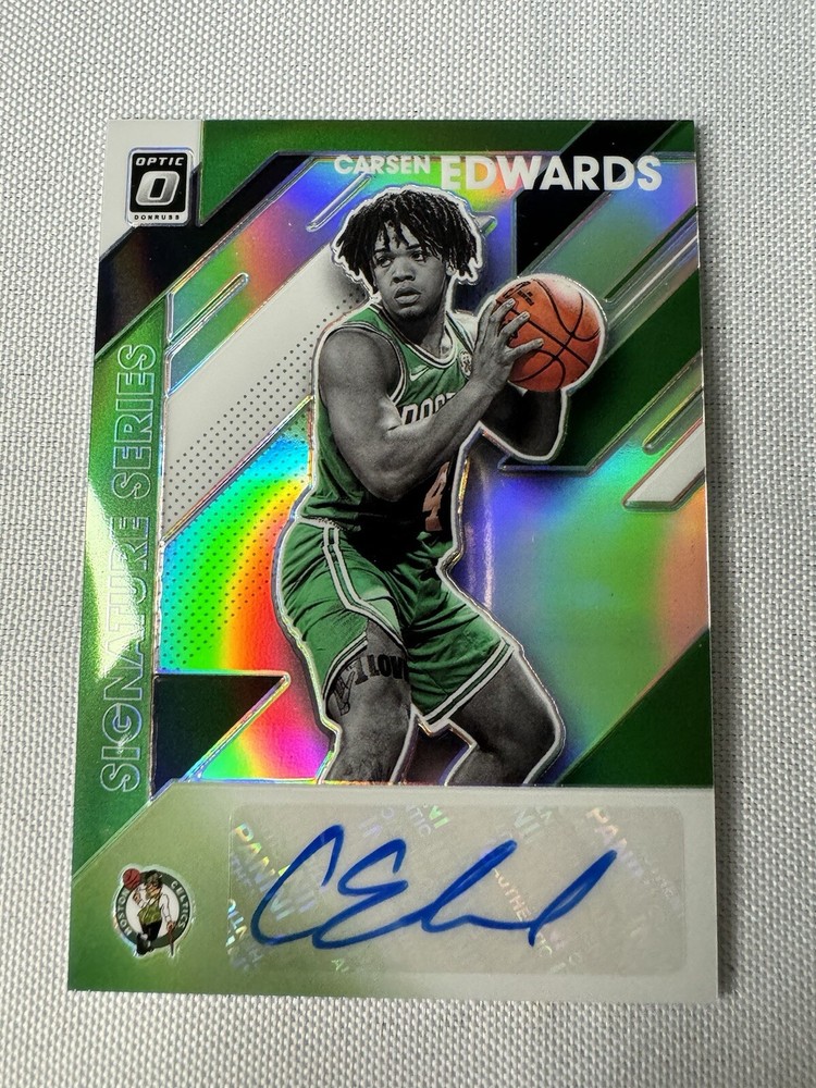 2019-20 Panini Donruss Optic CARSEN EDWARDS AUTO SignatureSeries CELTICS #SS-CEW