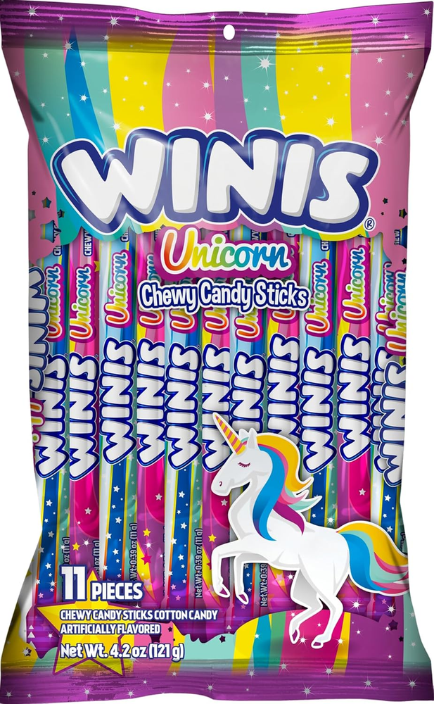 Winis Unicorn | Chewy Candy Swirl | Cotton-Candy Flavored | Sharing Size 4.3 Oz